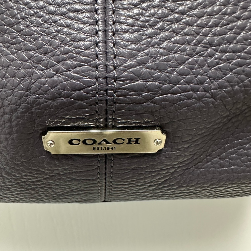 Coach Avery Leather Hobo Bag Gray - Picture 2 of 13